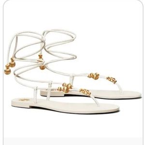 BRAND NEW - TORY BURCH CAPRI FLAT LACE UP SANDAL